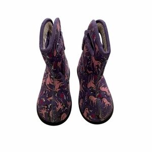 Bogs Purple Kids Boots with Unicorn Pattern